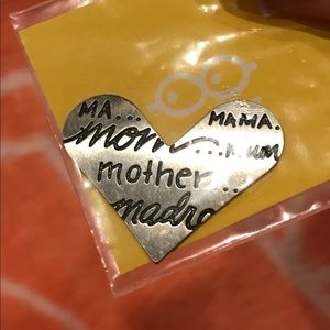 2 for $12! Silver Origami Owl heart Mom Plate